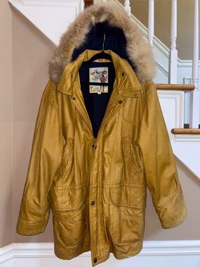 Vintage Wilsons Leather M. Julian Genuine Leather Fur Hooded Parka/Jacket